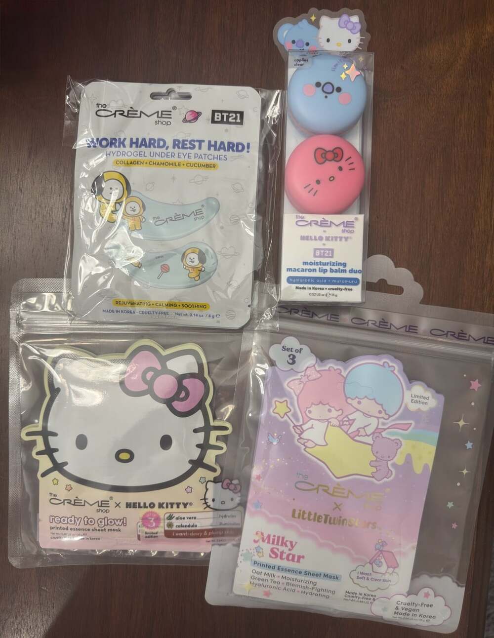 The Crème Shop BT21 Hello Kitty Little Twin Stars Skincare Bundle Set